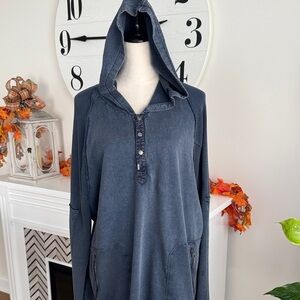 Calvin Klein Jeans Blue Hooded Sweatshirt